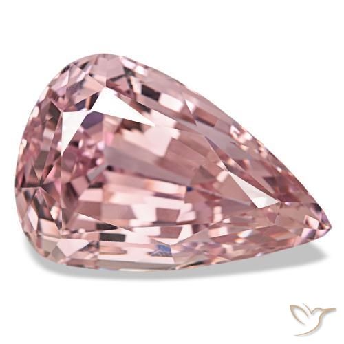 Kunzite rose naturelle en forme de poire, 166,37 ct, VVS