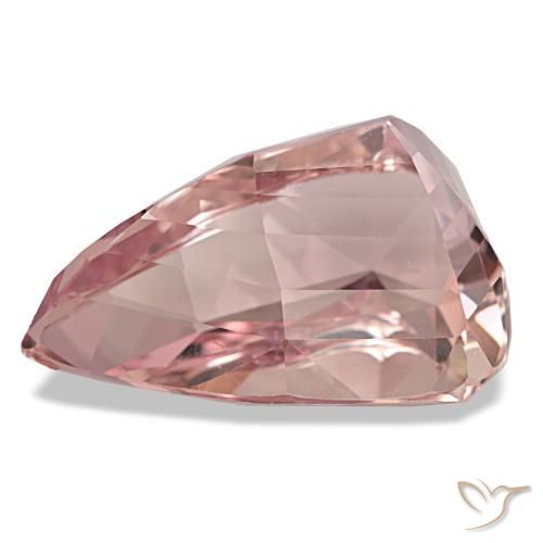 Kunzite rose naturelle en forme de poire, 166,37 ct, VVS
