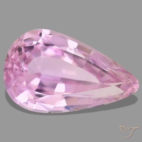 Kunzite rose naturelle en forme de poire, 24,32 ct, VS