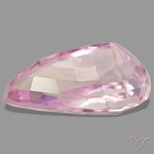 Kunzite rose naturelle en forme de poire, 24,32 ct, VS