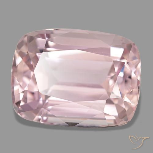 Kunzite rose naturelle coupe coussin, 10,60 ct, VVS