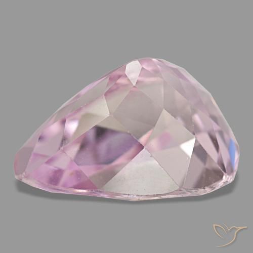 Kunzite rose naturelle en forme de poire, 7,38 ct, VS