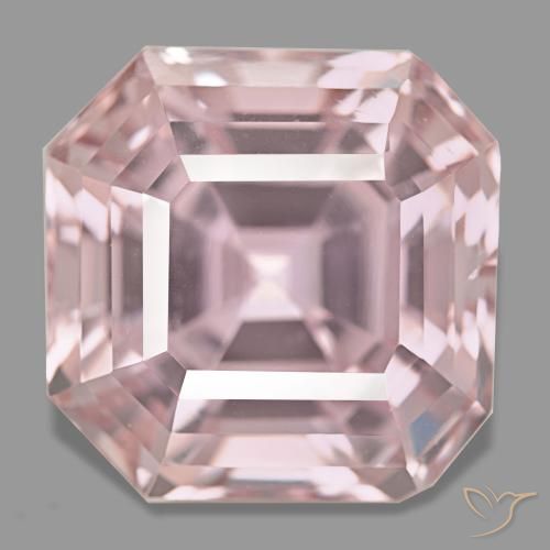 Kunzite rose naturelle taille émeraude, 48,86 ct, VS