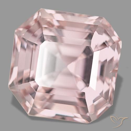 Kunzite rose naturelle taille émeraude, 48,86 ct, VS
