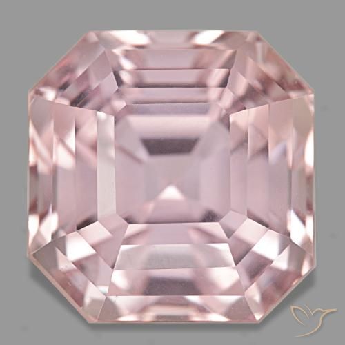 Kunzite rose de 43,25 ct, taille émeraude, VS