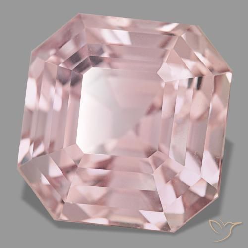 Kunzite rose naturelle taille émeraude, 43,25 ct, VS