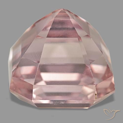 Kunzite rose naturelle taille émeraude, 43,25 ct, VS