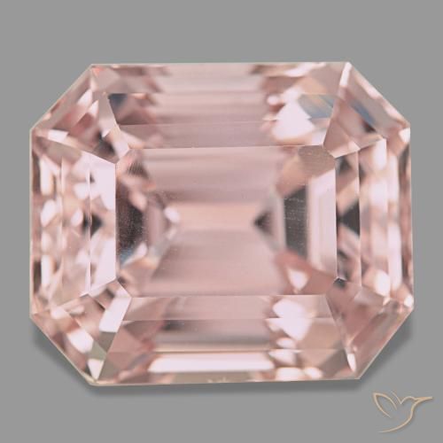 Kunzite rose de 38,18 ct, taille émeraude, VVS-VS