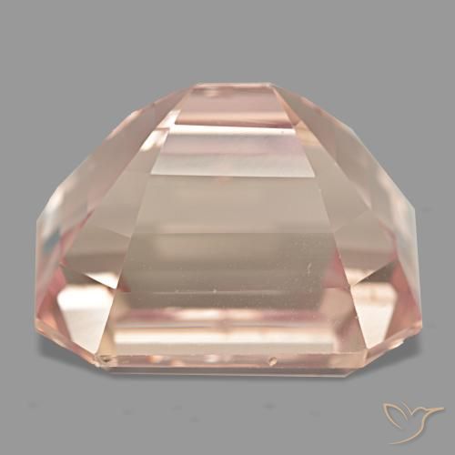 Kunzite rose naturelle taille émeraude, 38,18 ct, VVS-VS