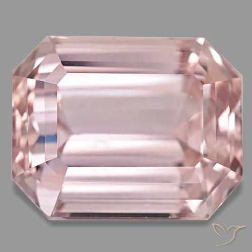 Kunzite rose naturelle taille émeraude, 48,54 ct, VVS-VS