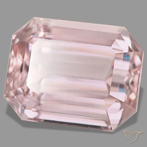 Kunzite rose naturelle taille émeraude, 48,54 ct, VVS-VS