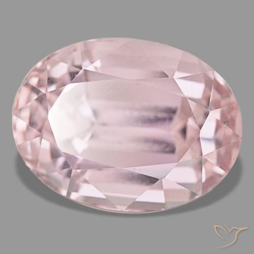 Kunzite rose naturelle coupe ovale, 35,28 ct, VS