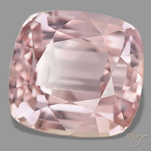 Kunzite rose naturelle coupe coussin, 60,24 ct, VS