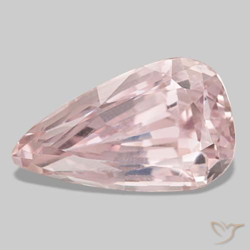 Kunzite rose naturelle en forme de poire, 30,90 ct, VS