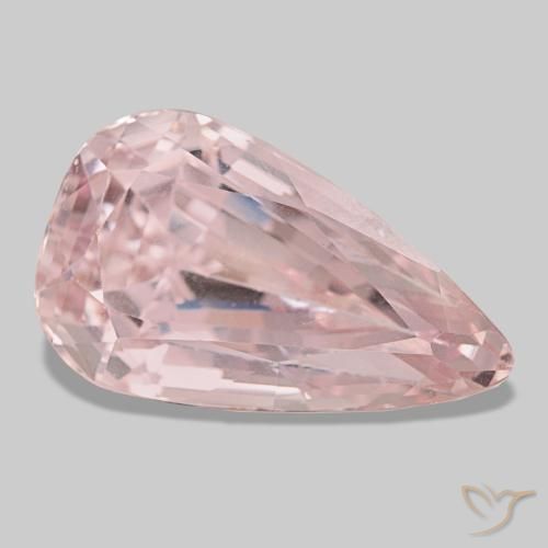 Kunzite rose naturelle en forme de poire, 30,90 ct, VS
