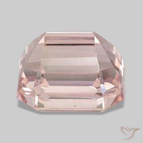 Kunzite rose naturelle taille émeraude, 34,25 ct, VVS-VS