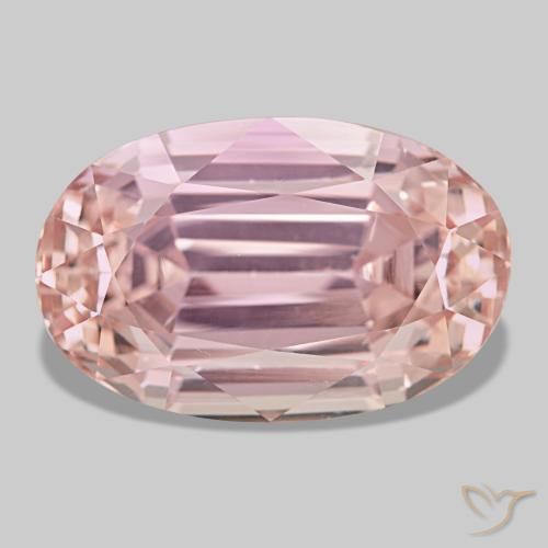 Kunzite rose naturelle coupe ovale, 41,29 ct, VVS-VS