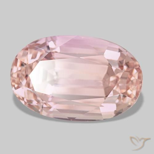 Kunzite rose naturelle coupe ovale, 41,29 ct, VVS-VS