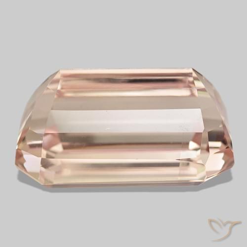 Kunzite rose naturelle taille émeraude, 63,93 ct, VVS-VS