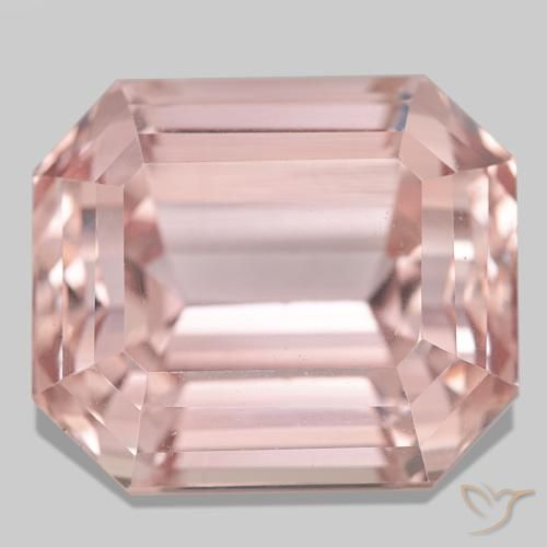 Kunzite rose naturelle taille émeraude, 58,55 ct, VVS-VS