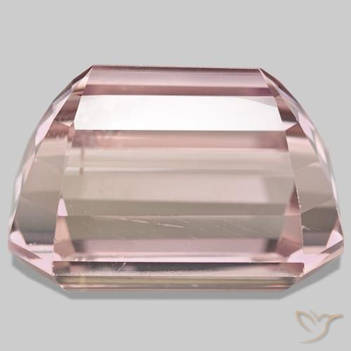 Kunzite rose naturelle taille émeraude, 61,71 ct, VS