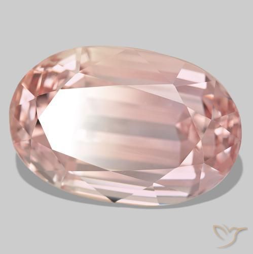 Kunzite rose naturelle coupe ovale, 76,84 ct, VVS