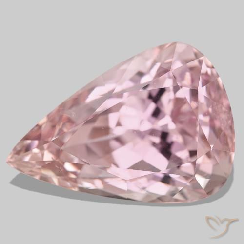Kunzite rose de 96,69 ct, en forme de poire, VS