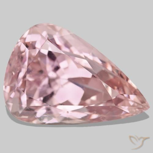 Kunzite rose naturelle en forme de poire, 96,69 ct, VS