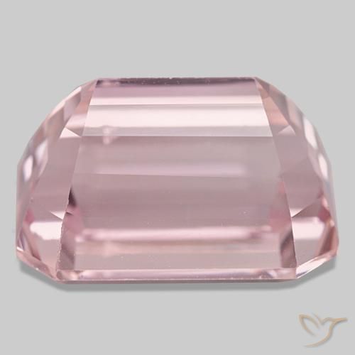 Kunzite rose naturelle taille émeraude, 27,93 ct, VVS