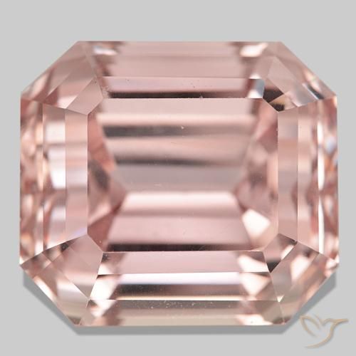 Kunzite rose naturelle taille émeraude, 77,76 ct, VS