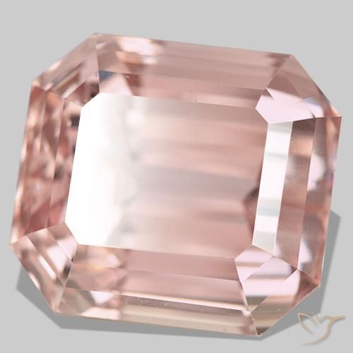 Kunzite rose naturelle taille émeraude, 77,76 ct, VS