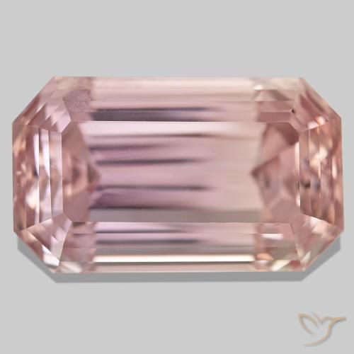 Kunzite rose de 111,45 ct, taille émeraude, VVS