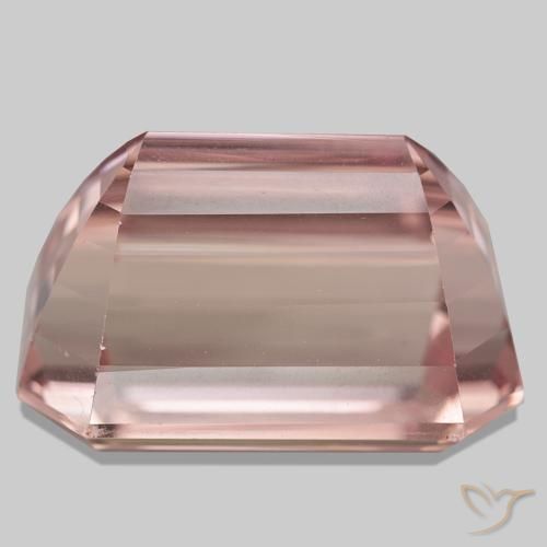 Kunzite rose naturelle taille émeraude, 106,75 ct, VVS