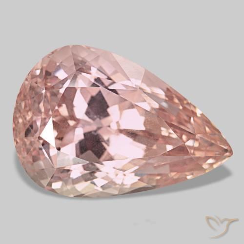 Kunzite rose naturelle en forme de poire, 117,27 ct, VVS