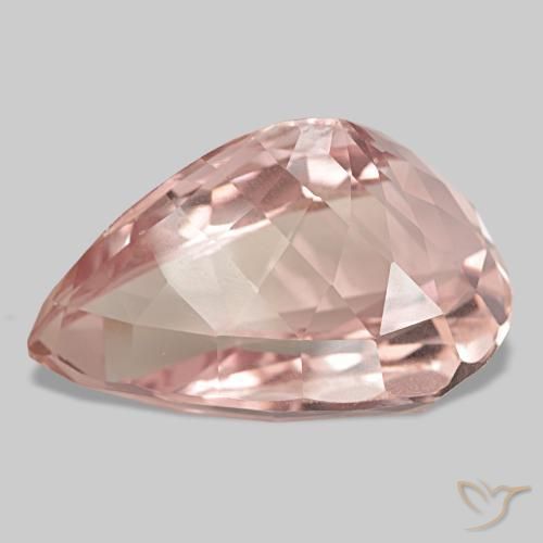 Kunzite rose naturelle en forme de poire, 117,27 ct, VVS