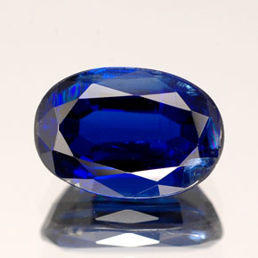 Cyanite bleue naturelle coupe ovale, 3,53 ct, SI