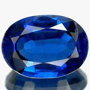Cyanite bleue naturelle coupe ovale, 1,90 ct, VS-SI