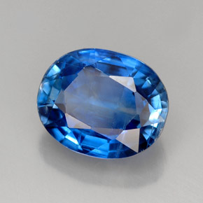 Cyanite bleue naturelle coupe ovale, 4,92 ct, VS