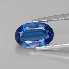 Cyanite bleue naturelle coupe ovale, 1,96 ct, SI