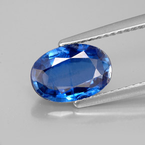 Cyanite bleue naturelle coupe ovale, 1,98 ct, VS-SI