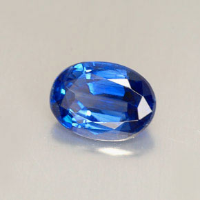 Cyanite bleue naturelle coupe ovale, 1,41 ct, VVS-VS