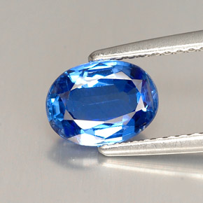 Cyanite bleue naturelle coupe ovale, 1,45 ct, VS
