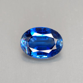 Cyanite bleue naturelle coupe ovale, 1,32 ct, VS