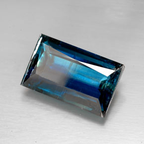 Cyanite bleue naturelle baguette, 6,98 ct, VS-SI