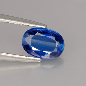 Cyanite bleue naturelle coupe ovale, 1,03 ct, VS-SI