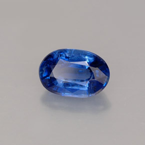Cyanite bleue naturelle coupe ovale, 1,02 ct, VS-SI