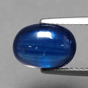Cyanite bleue naturelle coupe ovale, 3,77 ct, translucide