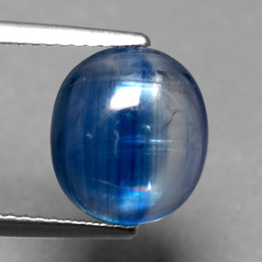 Cyanite bleue naturelle transparent, 4,83 ct, transparent / translucide