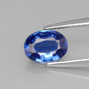 Cyanite bleue naturelle coupe ovale, 0,97 ct, VS