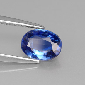 Cyanite bleue naturelle coupe ovale, 0,97 ct, VS